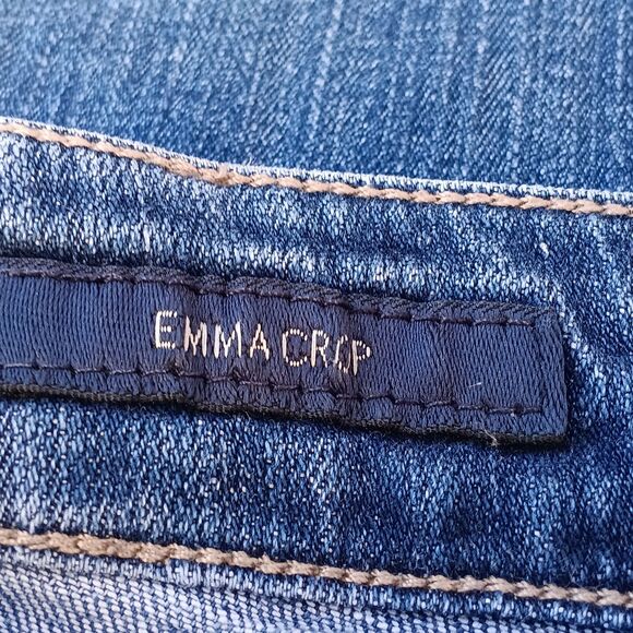 Lucky Brand Emma Crop Jeans-Size 16W-Whiskering-High Rise-Curvy Fit-Minimal - Picture 7 of 9